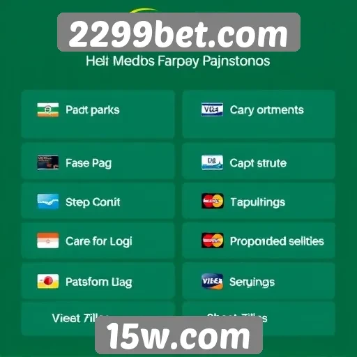 Métodos de pagamento aceitos na plataforma 2299bet